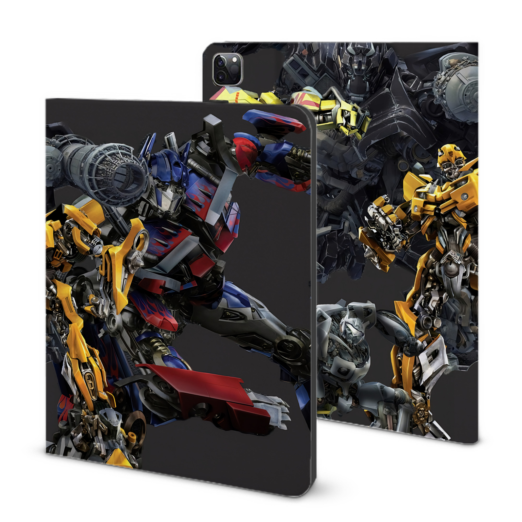 （画像用） Transformers トランスフォーマー IPad ケース ブック型 PUレザー TPU 耐衝撃 軽量 薄型 ペン収納なし 全面保護 IPad 各モデル対応